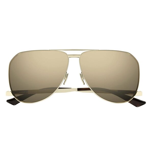 NWT SAINT LAURENT MEN GOLD SUNGLASSES - Picture 2 of 3